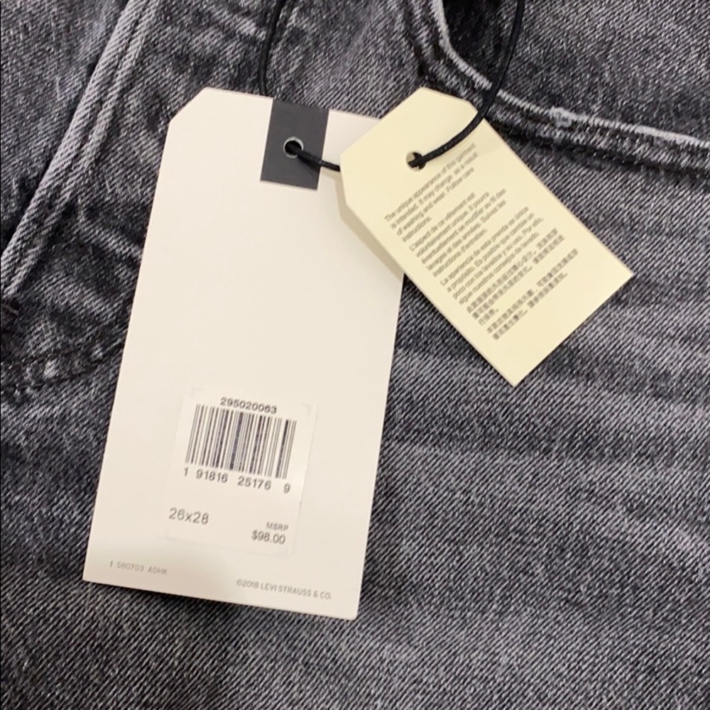 Levi's 501 Skinny Jeans Coal Black - Picture 6 of 8